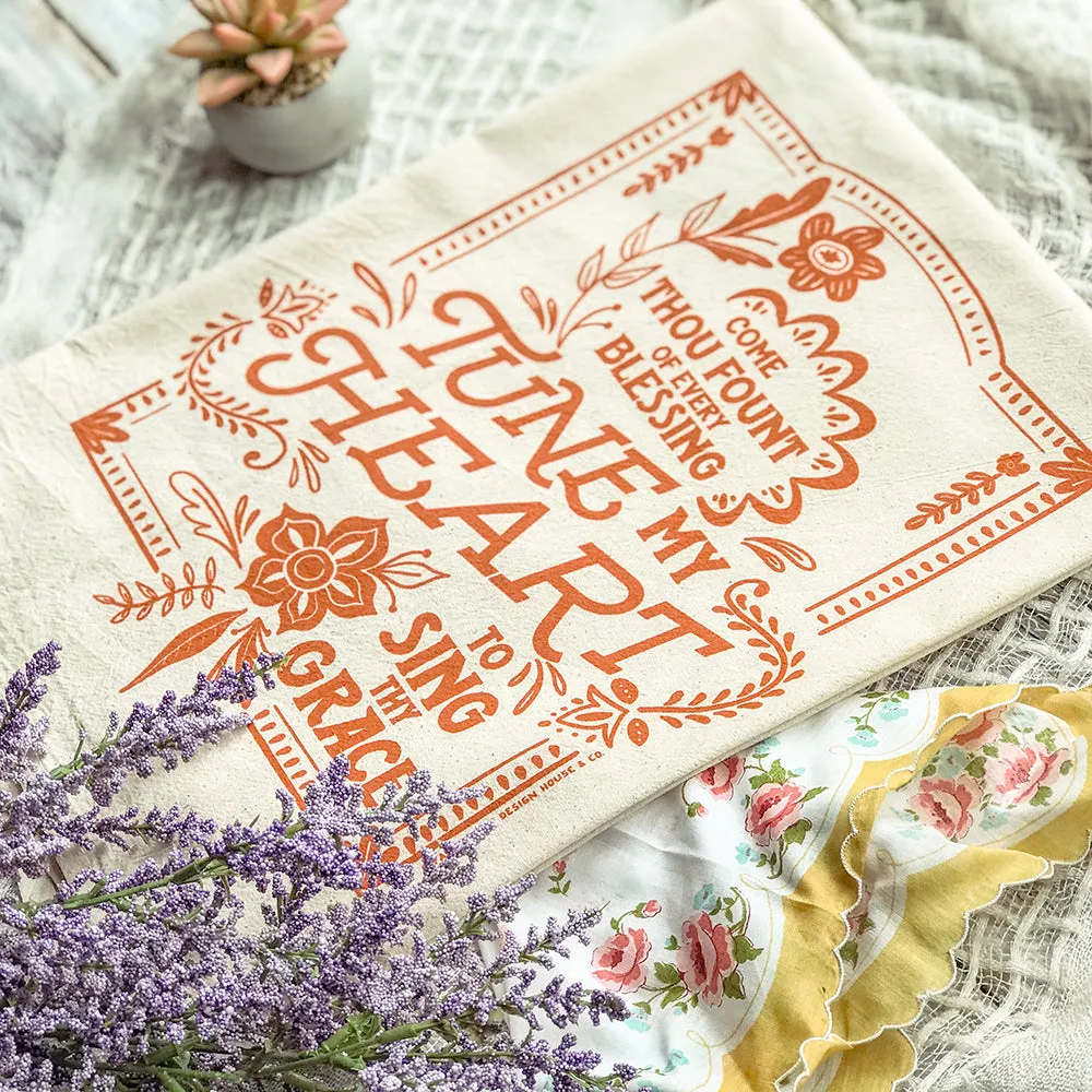 Come Thou Fount / Tune My Heart Hymn Tea Towel