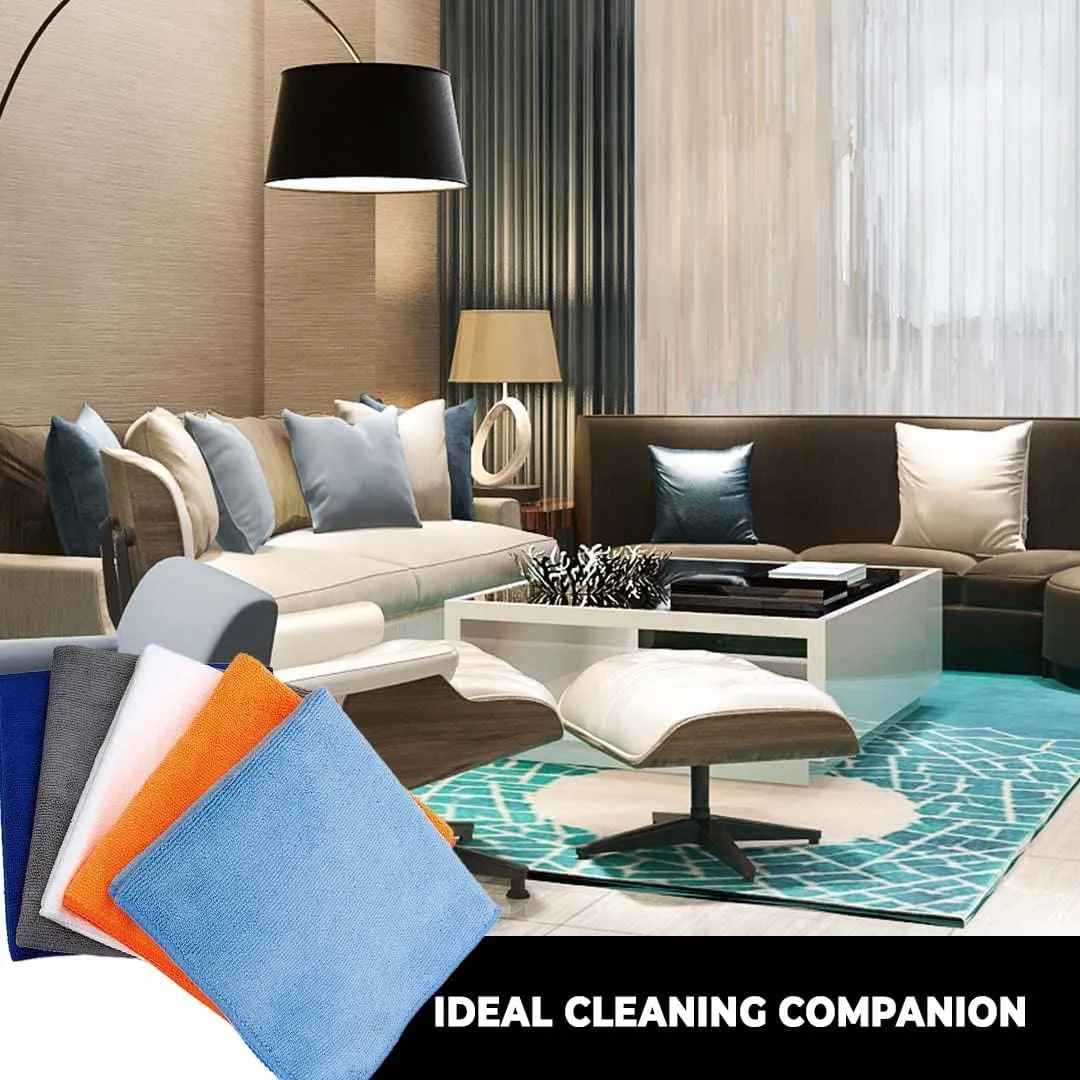 Kuber Industries Multi Utility Microfiber Duster for Home Cleaning|Superabsorbent Microfiber Cloth for Laptop Cleaning, Car Cleaning & Other Needs|Pack of 5|Multicolor