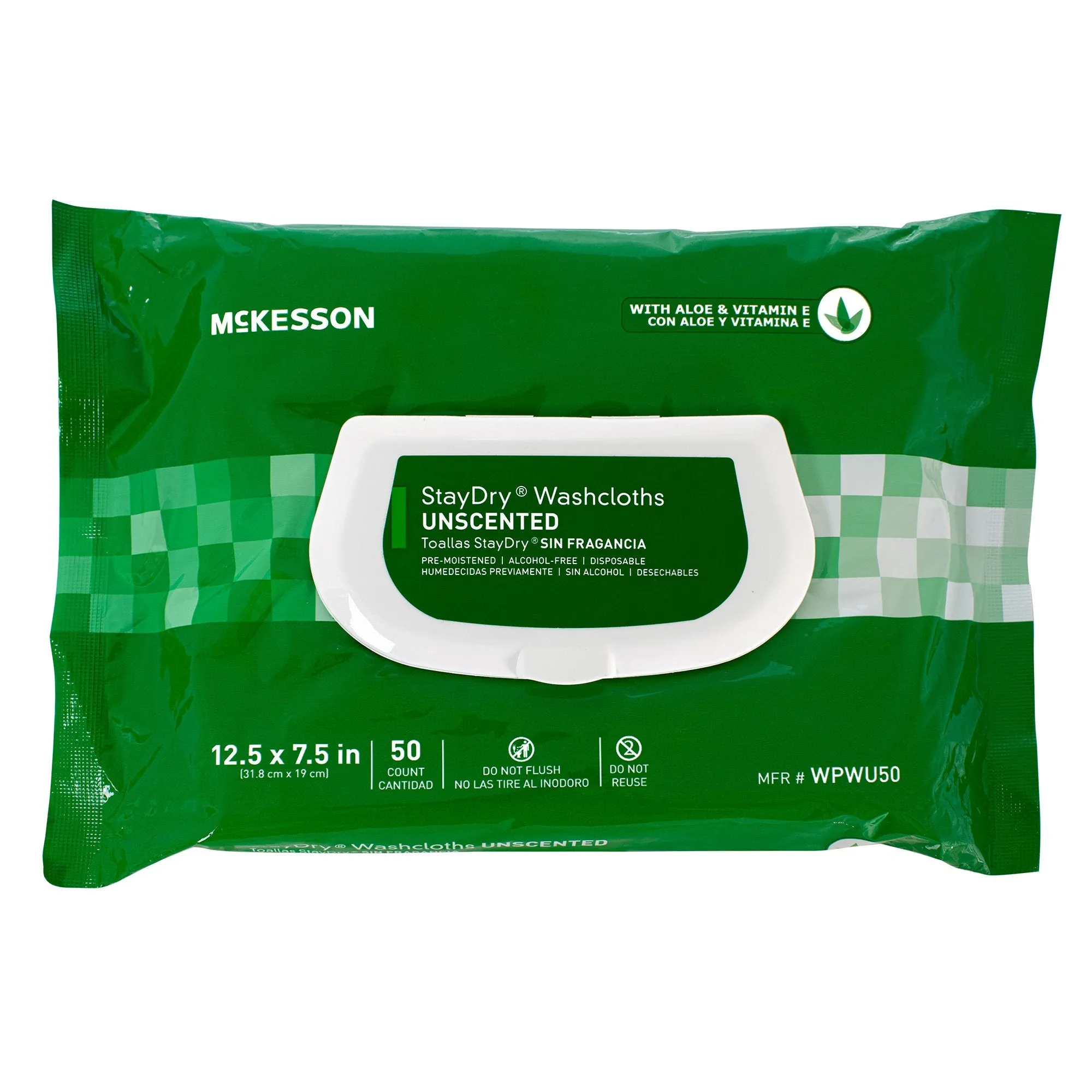 Personal Wipe StayDry® Soft Pack Aloe / Vitamin E Unscented 50 Count