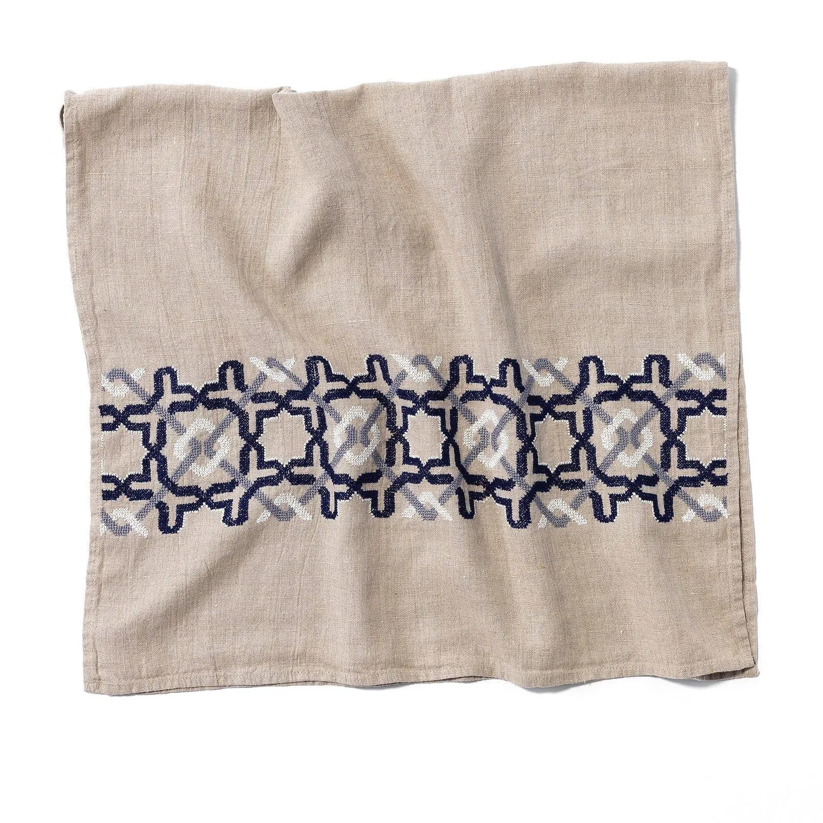 SOFTENED LINEN TOWEL SET NAVY ALHAMBRA