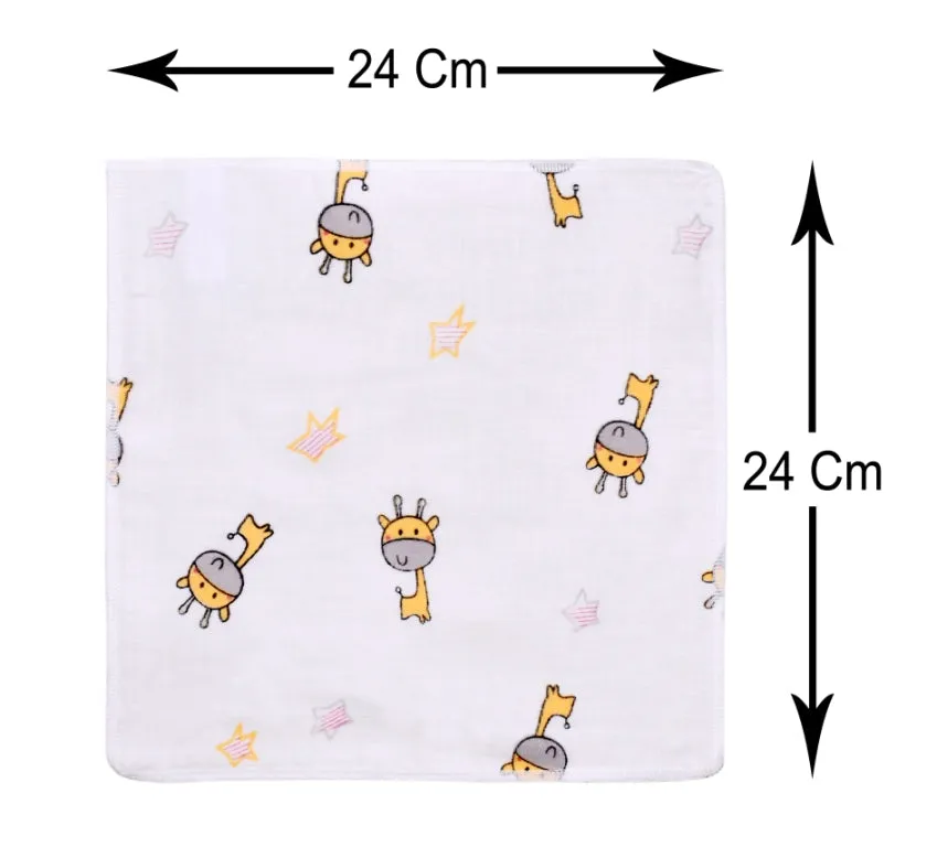 THE LITTLE LOOKERS 12-Piece Soft Organic Cotton Muslin Newborn Face Towels/Washcloths in Cute Random Prints